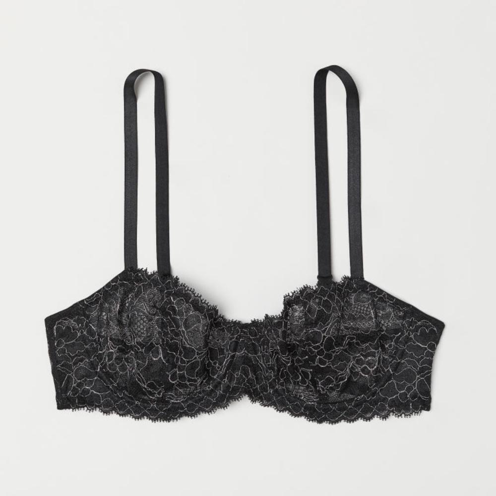 Black Lace Underwire Bra